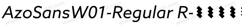 AzoSansW01-Regular R字体转换
